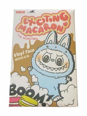 NWT-POP MART-LABUBU-Exciting  Macaron The Monsters Vinyl Face